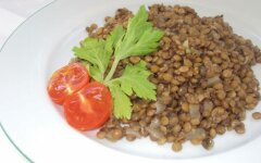 Каша из зеленой чечевицы с морковью в мультиварке