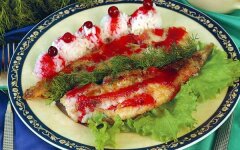 Клюквенный соус с медом к рыбе