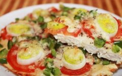 Куриная фитнес-пицца без теста