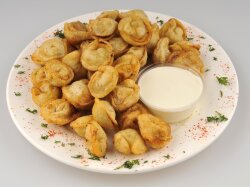 Жареные пельмени на масле и воде