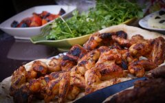 Маринад для куриного шашлыка на кефире с зеленью