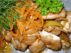 Острый салат Хе с рыбой по-корейски