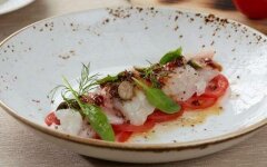 Севиче из дорады с яичным соусом