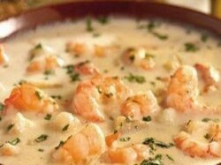 Крем-суп из креветок с сыром Филадельфия