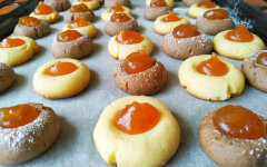 Песочное печенье с яблочным повидлом