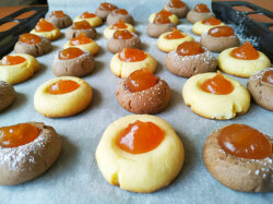 Песочное печенье с яблочным повидлом