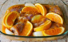 Апельсиновый маринад с имбирем для курицы