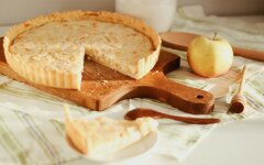 Тарт с яблоками из песочного теста