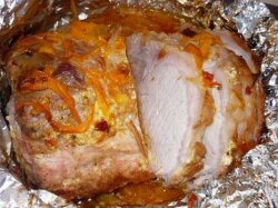Сочная свинина с брынзой в духовке