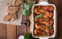 Медовая курица с апельсиновым соком