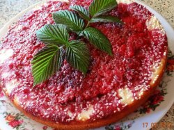 Малиновый манник на сметане в мультиварке