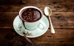 Горячий шоколад с молоком и коричневым сахаром