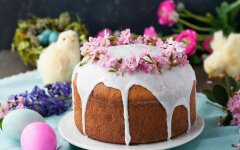 Заварной кулич на молоке с коньяком