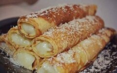 Классические блинчики с заварным кремом