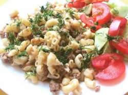 Классические макароны по-флотски с куриным фаршем