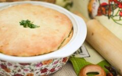 Пирог с цыпленком и шампиньонами