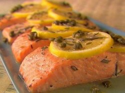 Семга запеченная с лимоном и розмарином