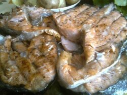 Сочная и нежная семга на решетке