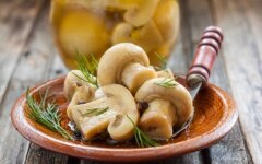 Классические маринованные шампиньоны с чесноком