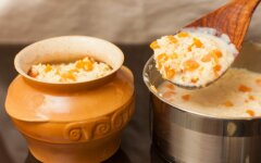 Молочная пшенная каша с тыквой из детства