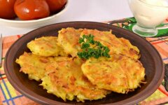 Драники из картофеля и тыквы с чесноком