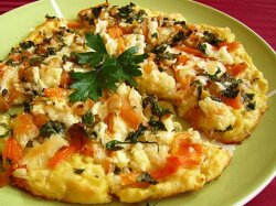 Картофельная пицца с моцареллой и грибами