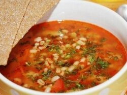 Рассольник с перловой крупой без мяса