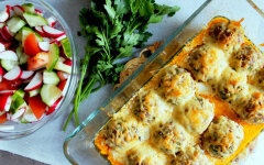 Мясные шарики с рисом в сливочном соусе