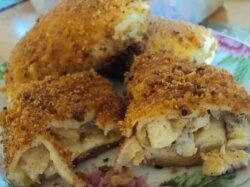 Блинчики с начинкой из курицы и капусты