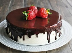 Шоколадно-лимонный торт «Птичье молоко»