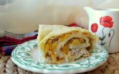 Ленивые манты из тонкого лаваша на сковороде