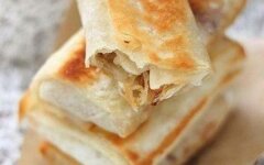 Ленивые пирожки из тонкого лаваша