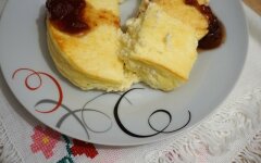 Нежное творожное суфле с манкой