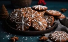 Клюквенное печенье на Новый год