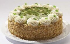 Кокосовый торт с киви и сметанным кремом
