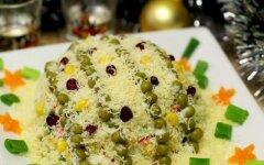 Салат «Сугроб» с крабовыми палочками
