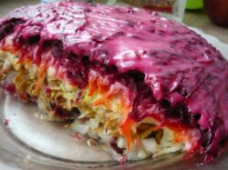 Классическая сельдь под шубой по-домашнему