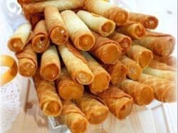 Вафли со сгущенкой на сливочном масле