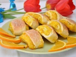 Мягкие булочки с апельсином