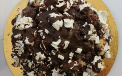 Торт «Графские развалины» со сметанным кремом и глазурью