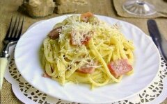 Классическая паста «Карбонара» с сырным соусом