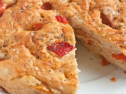 Хлеб с запеченным болгарским перцем