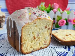 Творожный кулич с изюмом в хлебопечке