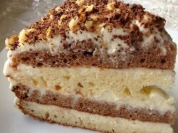 Двухцветный сметанник с орехами