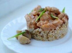 Бефстроганов из курицы с паприкой