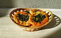 Творожно-сырные бублики-баранки с зеленью