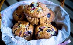 Быстрые маффины с черной смородиной