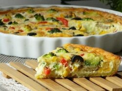 Вегетарианский киш с грибами