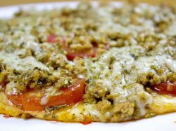 Пицца с соусом барбекю на сковороде