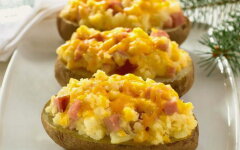 Крошка-картошка с сыром «Фета» и ветчиной